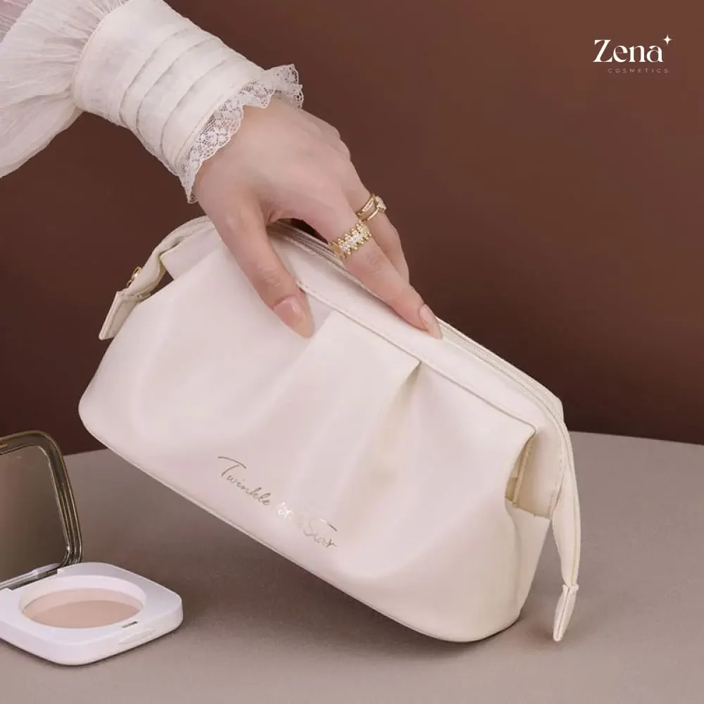 Stay Organized and Chic Anywhere You Go with the Essential Luxe Leather Travel Makeup Organizer Bag